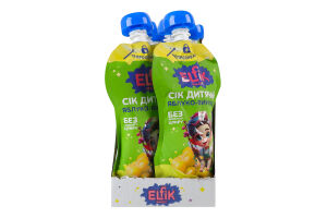 Сок для детей от 5мес восстановленный стерилизованный без добавленного сахара Яблоко-виноград Elfik Magic д/п 175мл