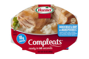 Hormel Compleats Chicken Breast with Rib Meat and Mashed Potatoes with Gravy, 9.5 Ounce