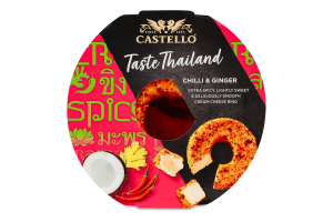 Крем-сыр 65% С чили и имбирем Taste Thailand Castello к/у 125г