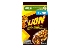 Сніданок сухий з вітамінами та мінеральними речовинами Карамель і шоколад Lion м/у 210г