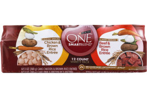 Purina One Smartblend Adult Dog Food Variety Pack - 12 CT