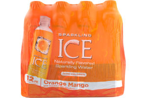 Sparkling Ice Naturally Flavored Sparkling Water Orange Mango - 12 CT