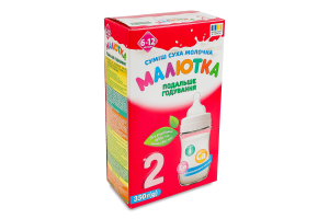 Суміш молочна суха для дітей 6-12міс №2 Малютка к/у 350г