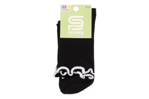 Шкарпетки дит Premier socks високі рюш чорн р20-22