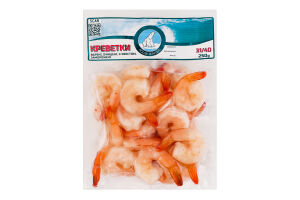 Креветки заморожені варені очищені 31/40 Polar Seafood з/х в/у 250г