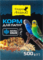 Корм д/папуг 500г Happy Animal