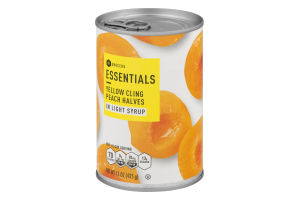 Essentials Yellow Cling Peach Halves In Light Syrup