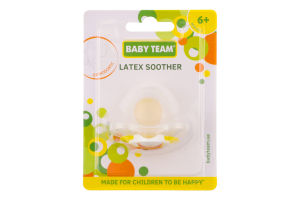 Пустушка Baby Team ортодонтична латексна 6+ 3202
