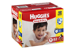 Huggies Snug & Dry Diapers Size 4 - 82 CT