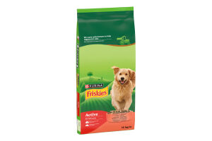 Корм сухий для дорослих собак з яловичиною Active Friskies м/у 15кг