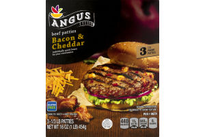 Ahold Angus Beef Patties Bacon & Cheddar - 3 CT