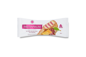 Морозиво вершкове ескімо Білий шоколад-черешня Millenium Рудь м/у 80г