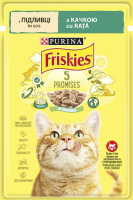 Корм влажный для взрослых котов с уткой Кусочки в подливке Friskies д/п 85г