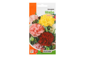 Насіння Квіти Гвоздика Шабо однокольорова суміш 0,2г Яскрава