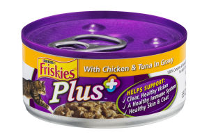 Purina Friskies Plus+ Cat Food With Chicken & Tuna In Gravy