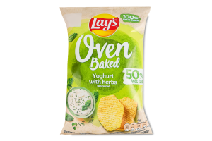 Чипсы картофельные запеченные со вкусом йогурта с травами Oven baked Lay's м/у 110г