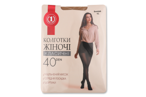 Колготи жіночі бежеві 40ден р.4 ТМ "1"
