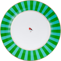 Тарілка PIP Studio LoveBirdsStripes смар-зел26,5см