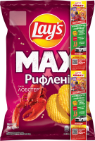 Чипси картопляні Лобстер Рифлені Max Lay's м/у 95г