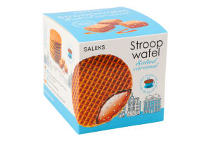 Вафлі із солоною карамельною начинкою Stroopwafel Saleks к/у 231г