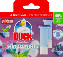 Очиститель унитаза гелевый в сменном блоке Виртуальный фиолет Диски чистоты Duck 2х36мл