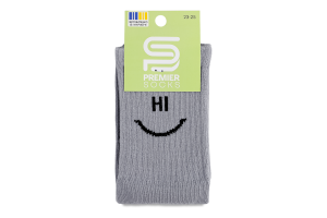 Шкарпетки підл Premier socks Hi-Bye с.сірий р23-25