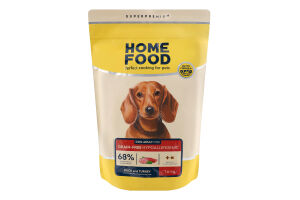 Корм д/дорослих собак малих пород Гіпоалергенний беззерновий Качка та індичка сухий 1,6кг Home Food