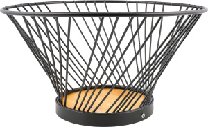 Фруктовниця метал бамбукове дно 32*20см KYYW286