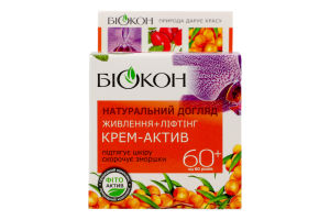 Крем-актив 60+ Живлення+ліфтинг Натуральний догляд Біокон 50мл