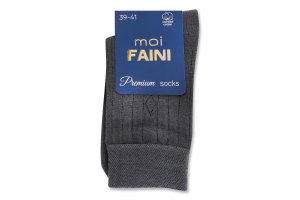 Шкарпетки чоловічі Moi Faini №113018 39-41 темно-сірий