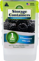 Arrow Storage Containers for Freezer (1 Pint) - 5 CT