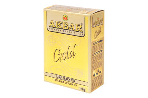 Чай черный цейлонский листовой Gold Akbar к/у 100г