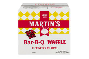 Martin's Waffle Potato Chips Bar-B-Q 3 Lb. Box - 3 CT