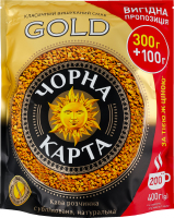 Кава натуральна розчинна сублімована Gold Чорна Карта д/п 400г
