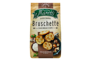 Брускетты хлебные запеченные Mushrooms&cream Maretti м/у 70г
