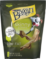 Purina Beggin' Skinny Strips Low Fat Dog Snack Turkey