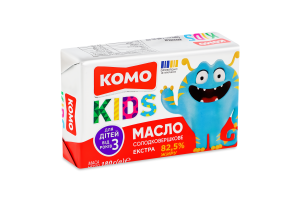 Масло сладкосливочное 82.5% для детей от 3лет Экстра Kids Комо м/у 180г