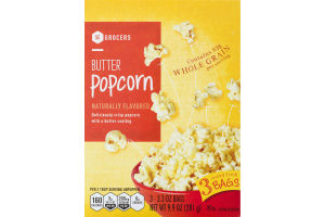 SE Grocers Naturally Flavored Butter Popcorn - 3 CT