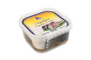 Скумбрия атлантическая кусочки в пряной заливке Добра риба п/у 500г
