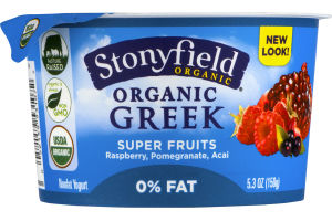 Stonyfield Organic Greek Nonfat Yogurt Super Fruits