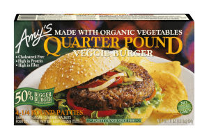 Amy's Quarter Pound Veggie Burger - 4 CT