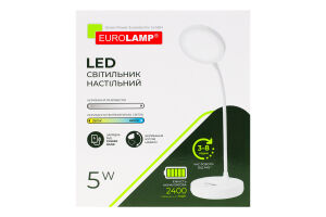 EUROLAMP LED Світильник настільний на прищіпці 5W 2800-6500K Type-C+Battery 2x1200mAh білий (48)