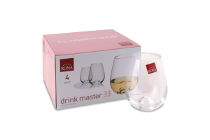 Набор бокалов для напитков 350мл №4221-0-330-0-6-S-9-4 Drink master 33 Rona 4шт