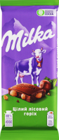 Шоколад молочный Целый лесной орех Milka м/у 90г