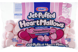 Kraft Jet -Puffed HeartMallows Marshmallows Strawberry
