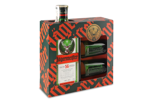 Набір Лікер 0.7л 35% + 2 шоти 40мл Jagermeister к/у 3шт
