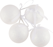 Набір прикрас ялинк Куля з бантом 5,7см 4шт 985698