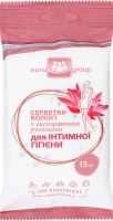 Серветки вологі д/інтим. гігієни Еврогруп 15 шт. Ромашка
