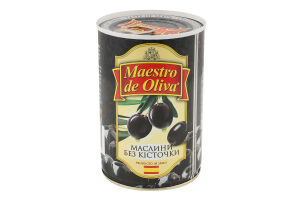 Маслины без косточки Maestro de Oliva ж/б 420г