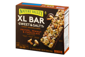 Nature Valley XL Bar Sweet & Salty Chewy Granola Bars Pretzel, Peanut & Chocolate - 8 CT